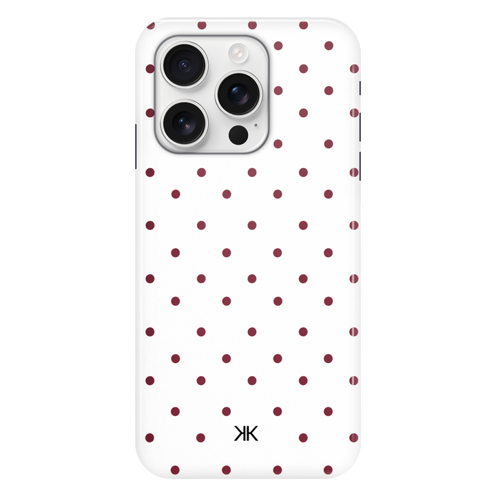 Burgundy Polka Dot Phone Case
