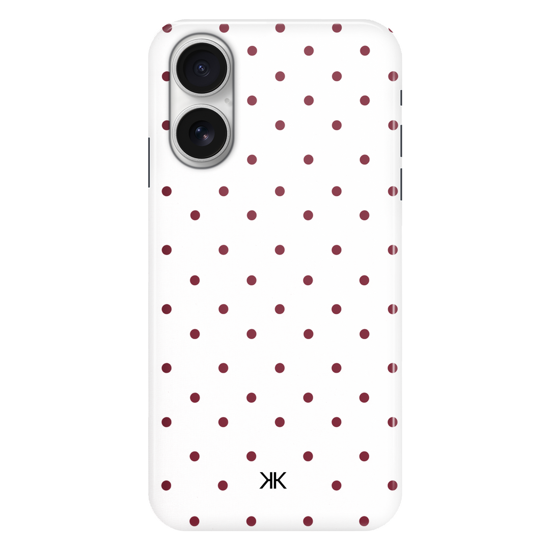 Burgundy Polka Dot Phone Case