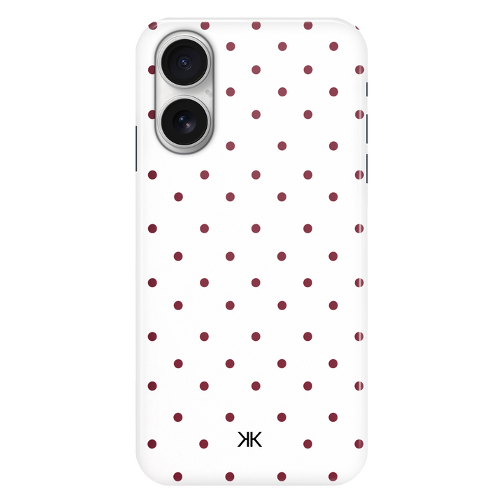 Burgundy Polka Dot Phone Case