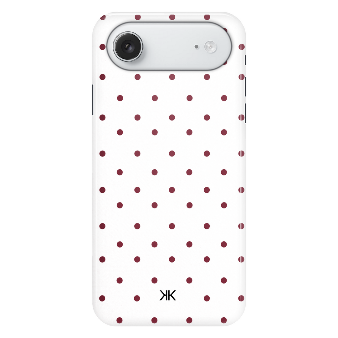 Burgundy Polka Dot Phone Case