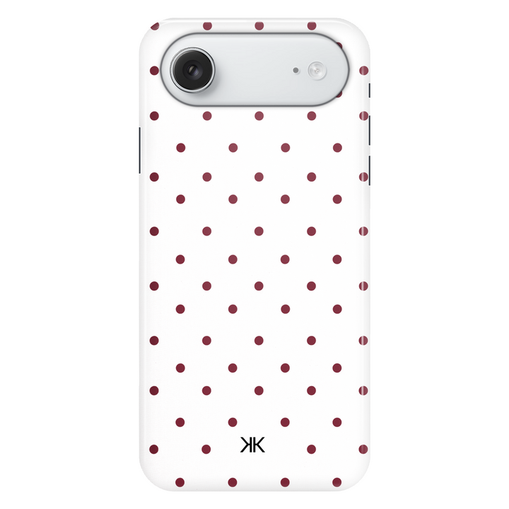 Burgundy Polka Dot Phone Case