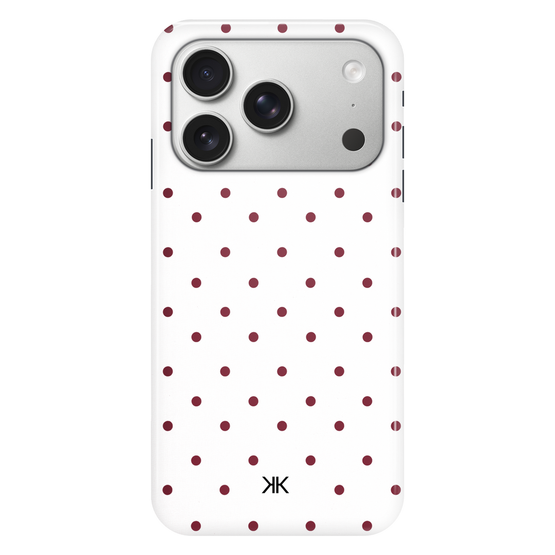 Burgundy Polka Dot Phone Case
