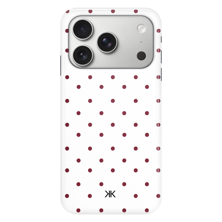 Burgundy Polka Dot Phone Case