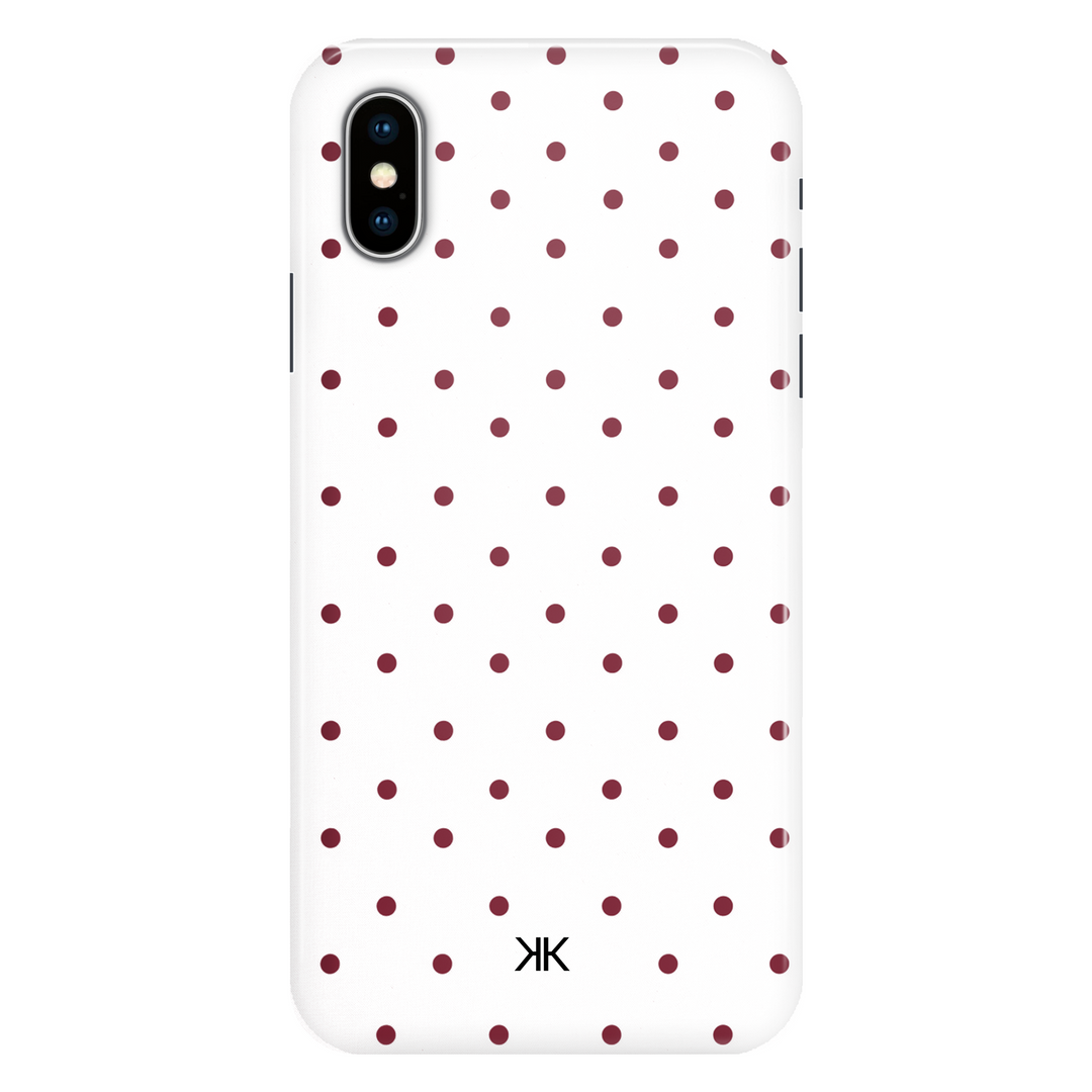 Burgundy Polka Dot Phone Case