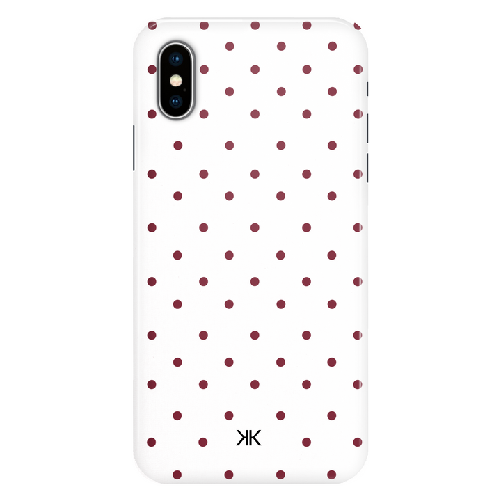 Burgundy Polka Dot Phone Case