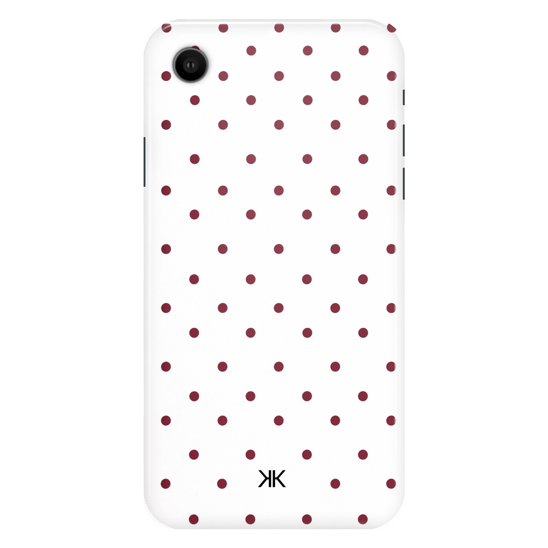 Burgundy Polka Dot Phone Case