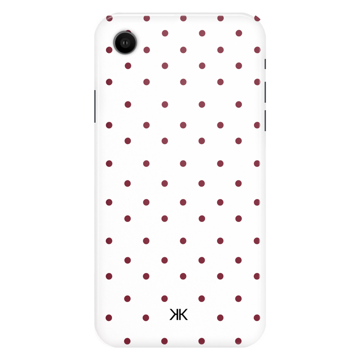 Burgundy Polka Dot Phone Case