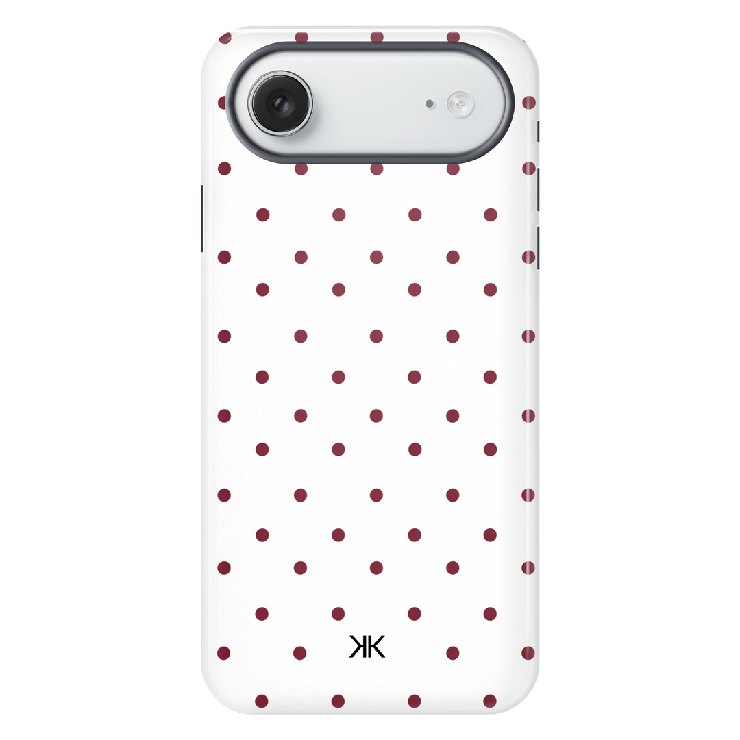 Burgundy Polka Dot Phone Case - Tough Case - iphone-17-air
