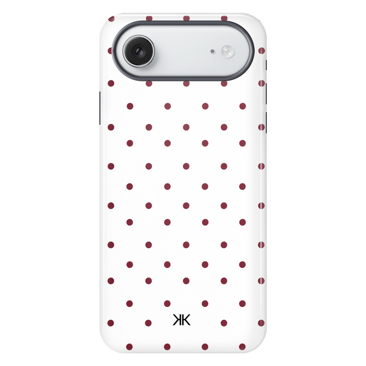 Burgundy Polka Dot Phone Case - Tough Case - iphone-17-air