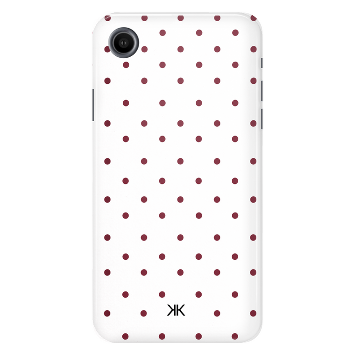 Burgundy Polka Dot Phone Case - Tough Case - iphone-xr