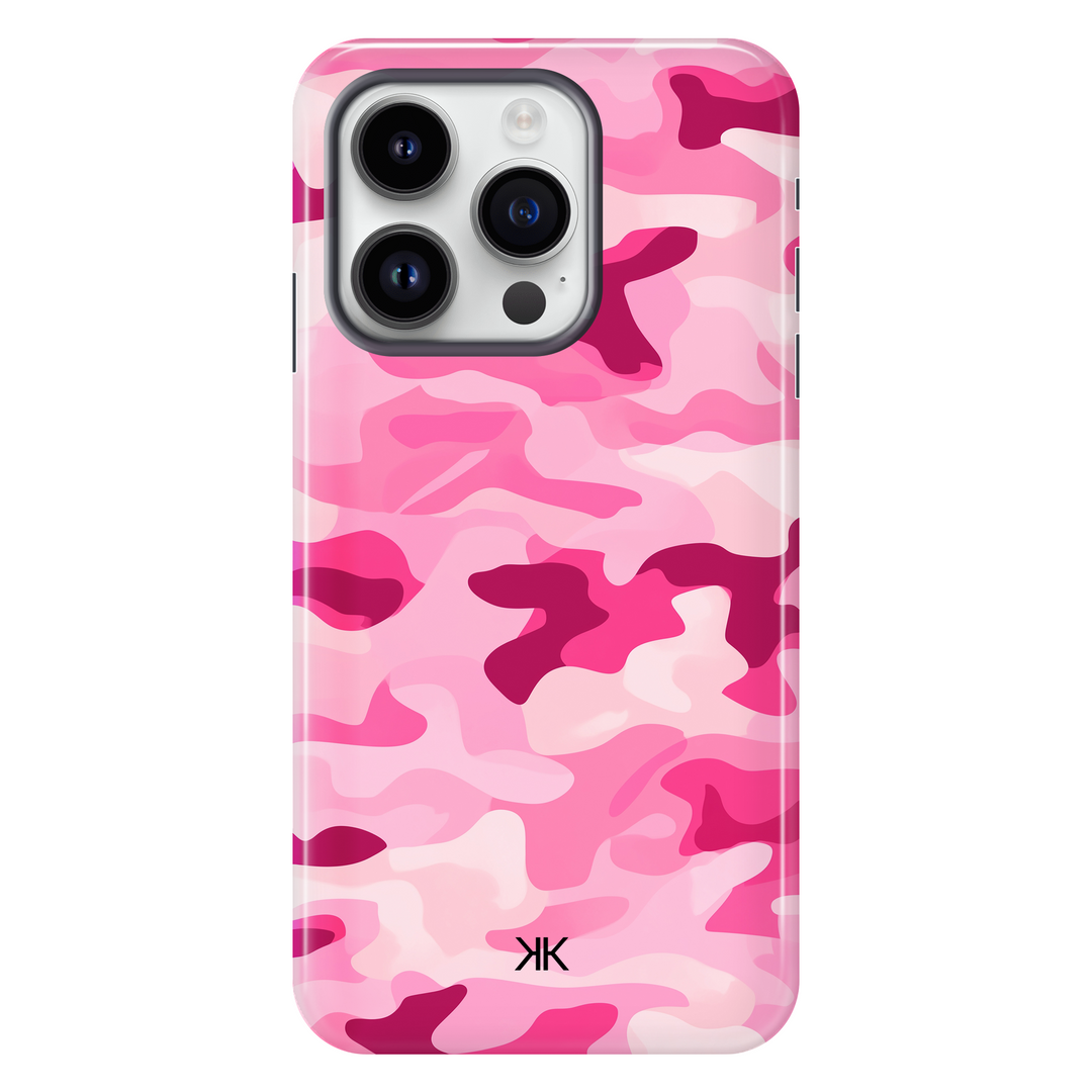 Pink Camo Phone Case - Tough Case - iphone-14-pro