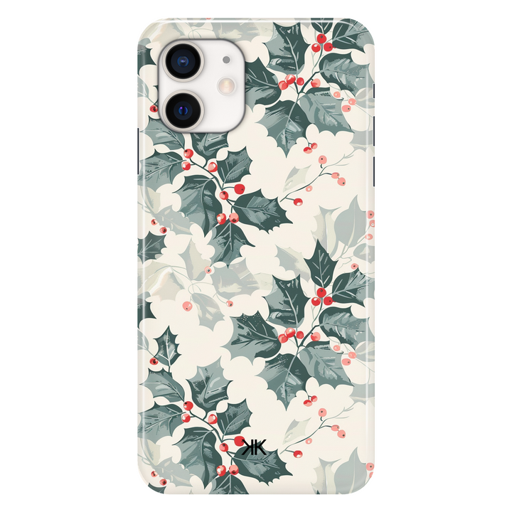 Christmas Holly phone case for iPhone 12