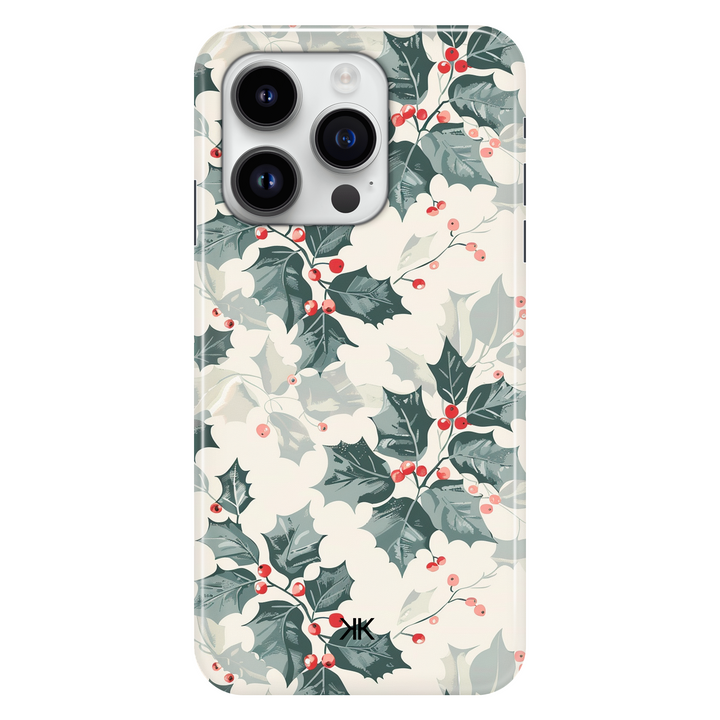 Christmas Holly phone case for iPhone 14 Pro