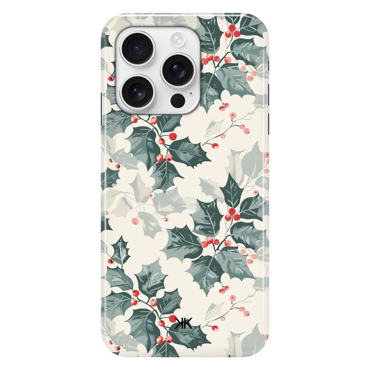 Christmas Holly phone case for iPhone 16 Pro