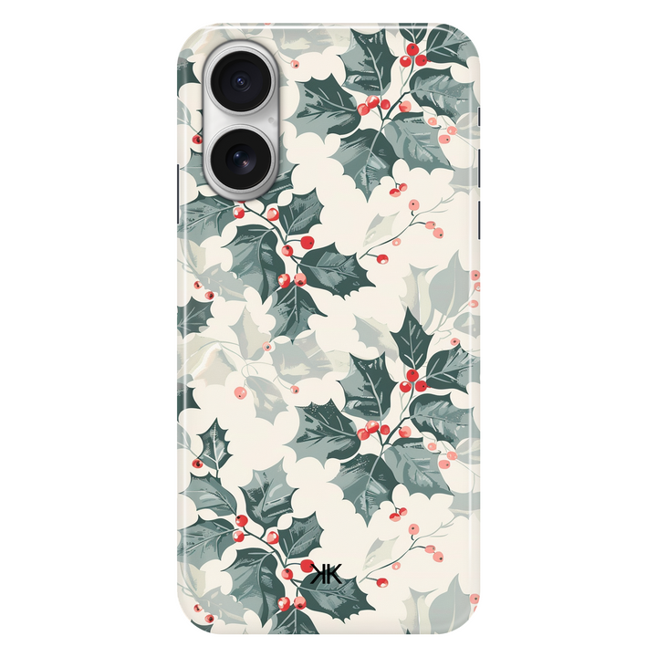 Christmas Holly phone case for iPhone 16
