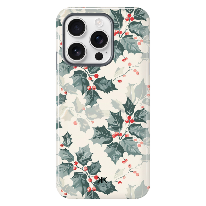 Christmas Holly Phone Case - Tough Case - iphone-16-pro