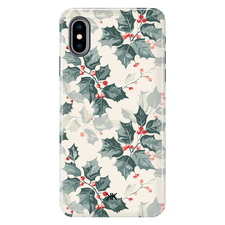 Christmas Holly Phone Case - Tough Case - iphone-x