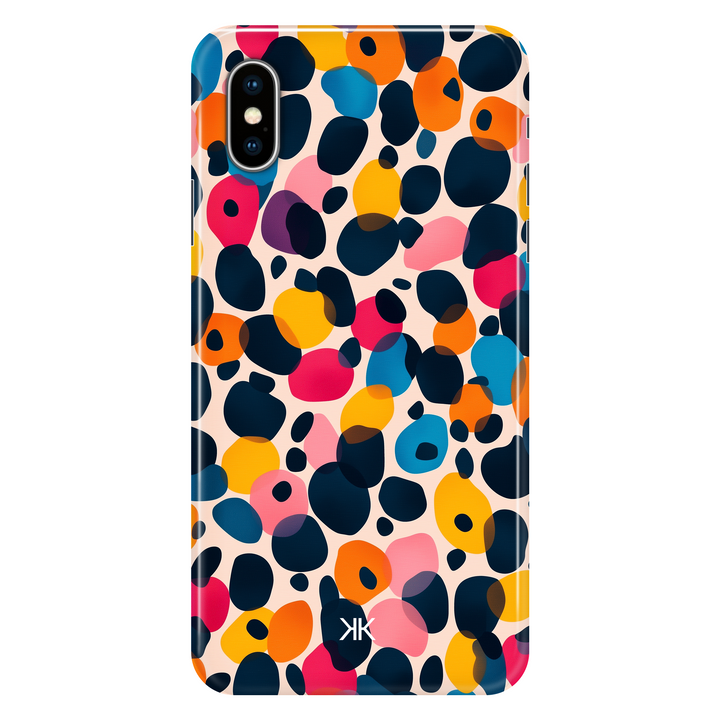 Coloured Cheetah phone case for iPhone X