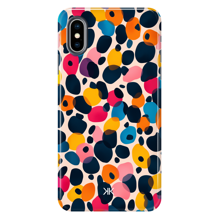Coloured Cheetah tough phone case for iPhone X