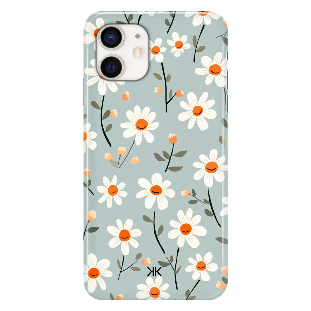 Daisies on Blue phone case for iPhone 12