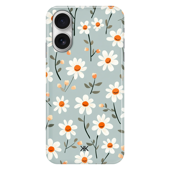 Daisies on Blue phone case for iPhone 16