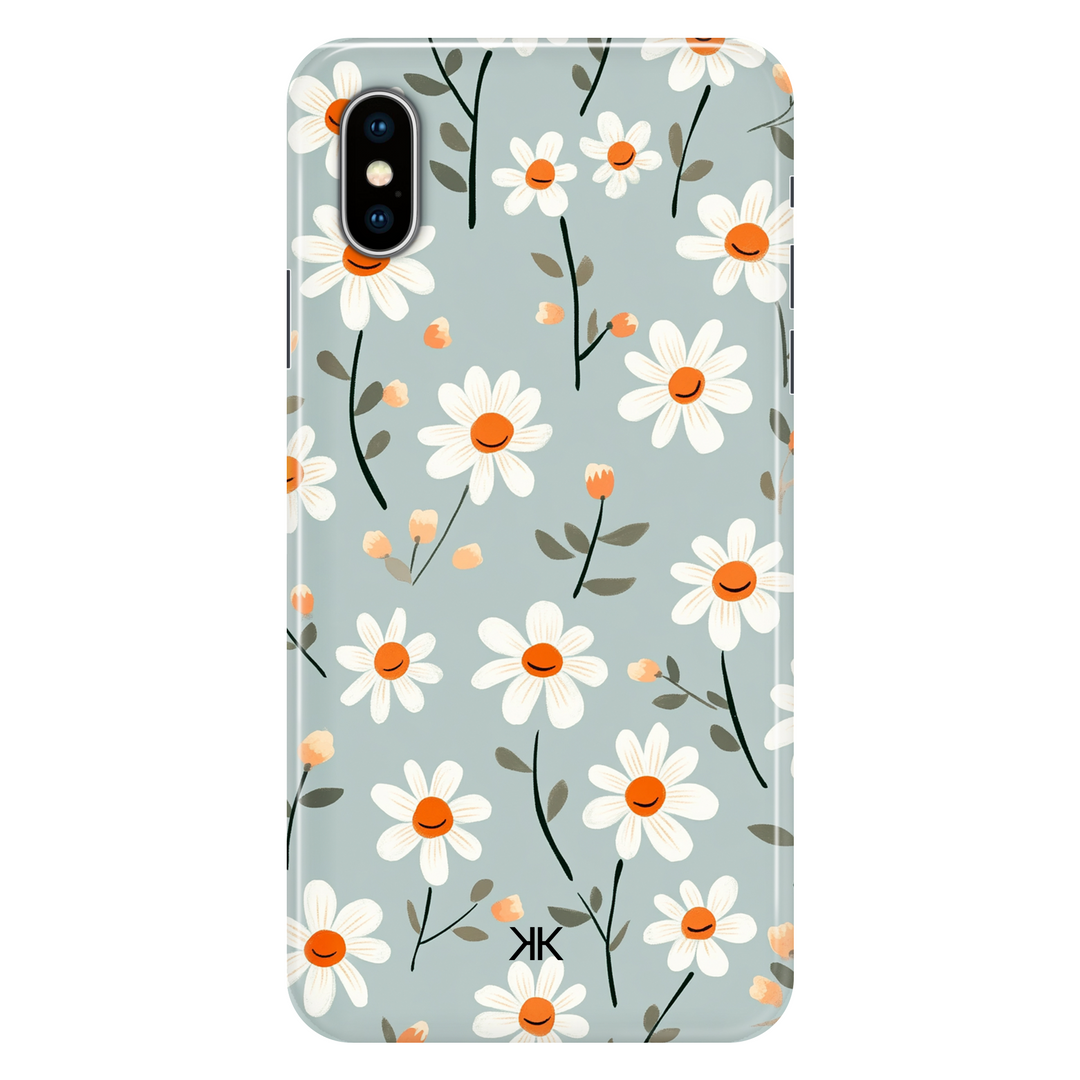 Daisies on Blue phone case for iPhone X