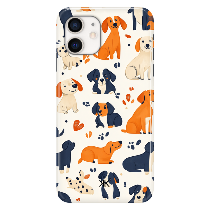White Dogs phone case for iPhone 12