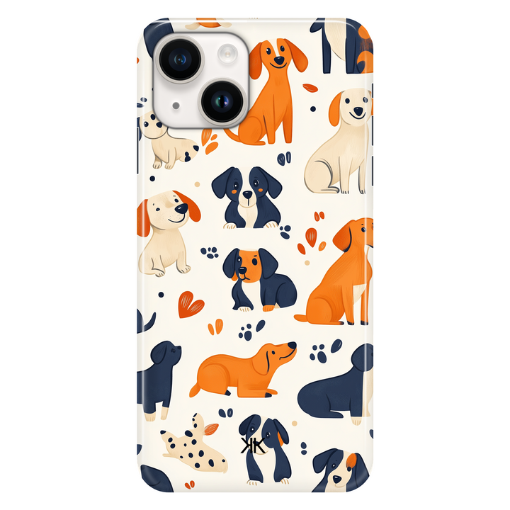 White Dogs phone case for iPhone 14