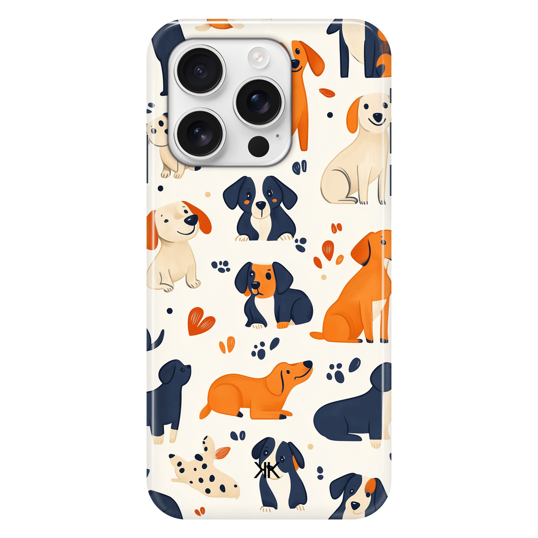 White Dogs phone case for iPhone 16 Pro