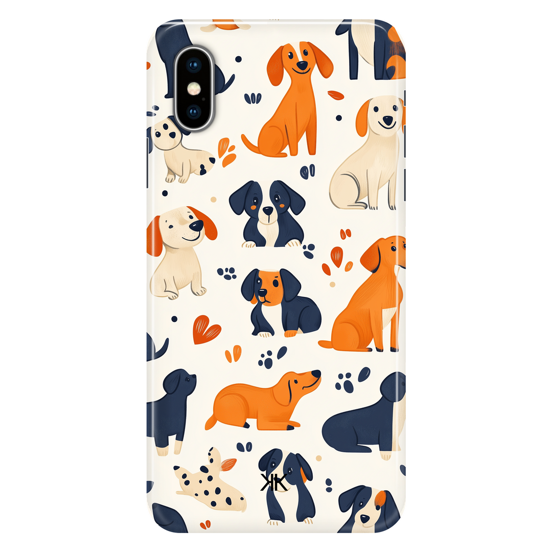 White Dogs phone case for iPhone X