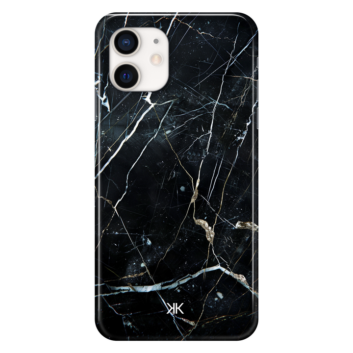 Ebony Marble phone case for iPhone 12