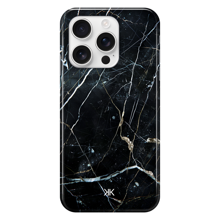 Ebony Marble phone case for iPhone 16 Pro