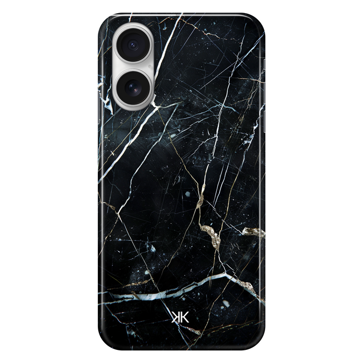 Ebony Marble phone case for iPhone 16