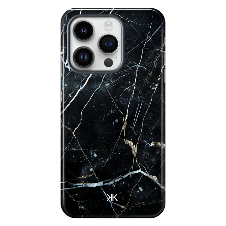 Ebony Marble Phone Case - Tough Case - iphone-14-pro