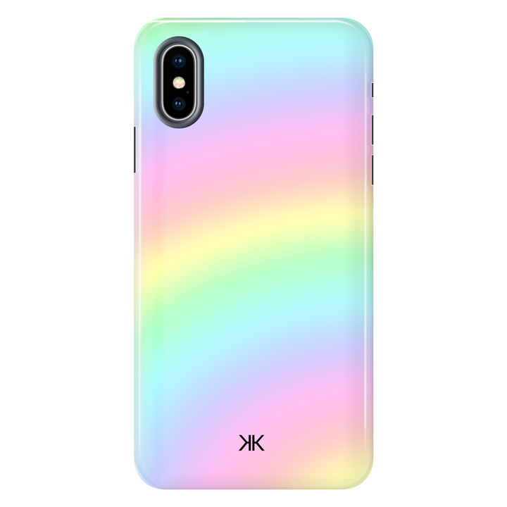 Faded Rainbow Tie Dye tough phone case for iPhone X