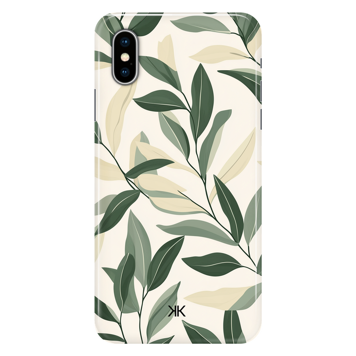 Pastel Leaves phone case for iPhone X