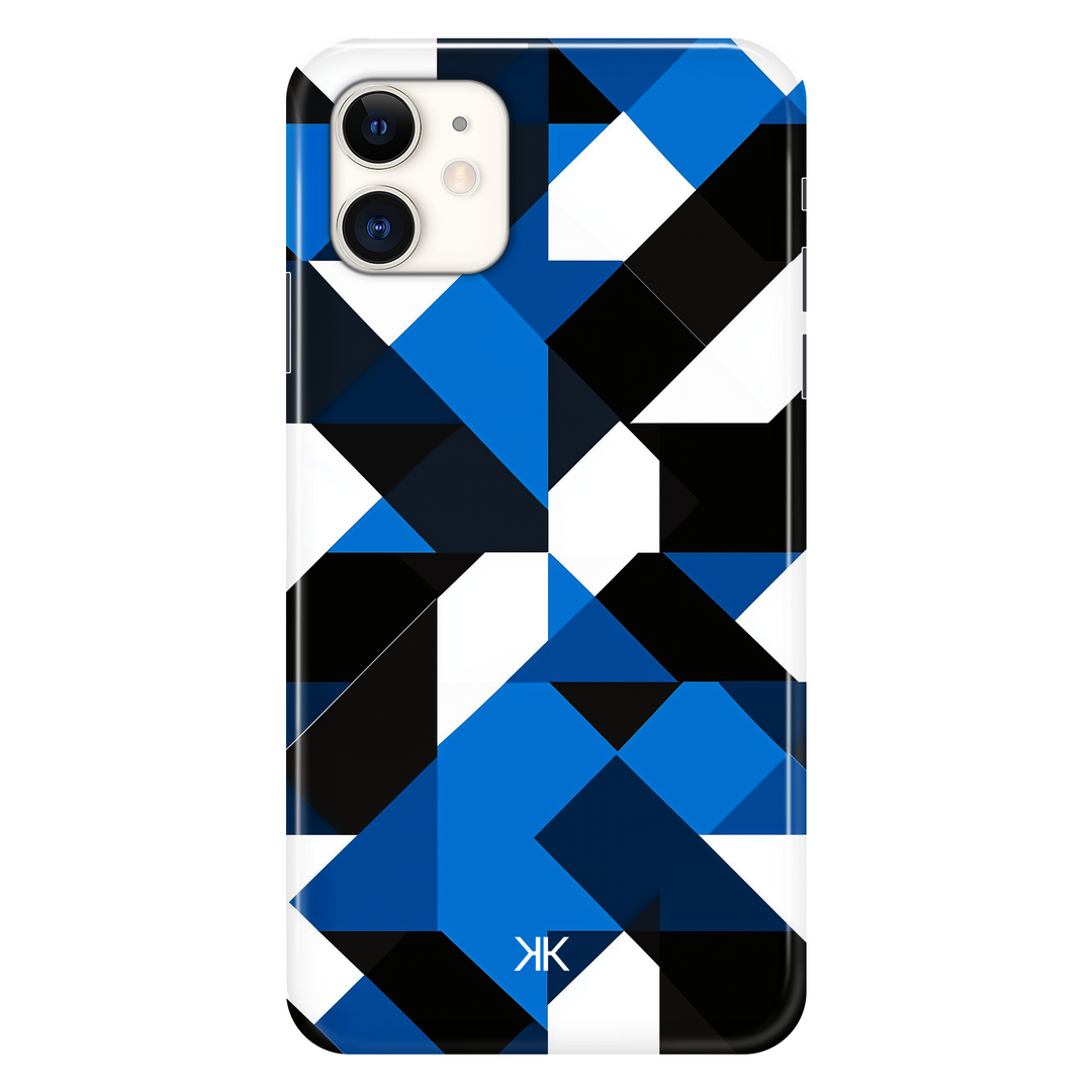 Blue Geometric phone case for iPhone 11