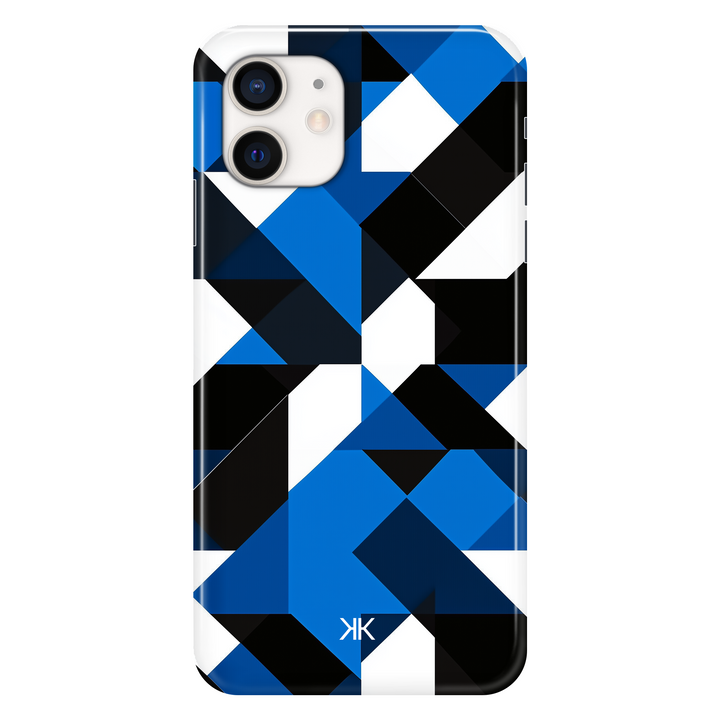 Blue Geometric phone case for iPhone 12