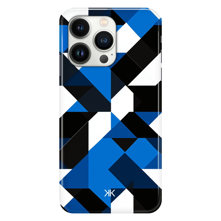Blue Geometric phone case for iPhone 13 Pro