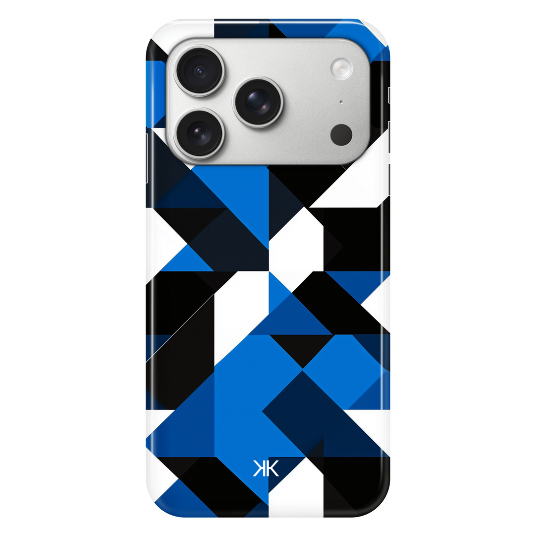 Blue Geometric phone case for iPhone 17 Pro