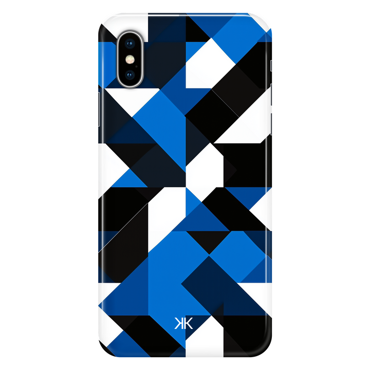Blue Geometric phone case for iPhone X