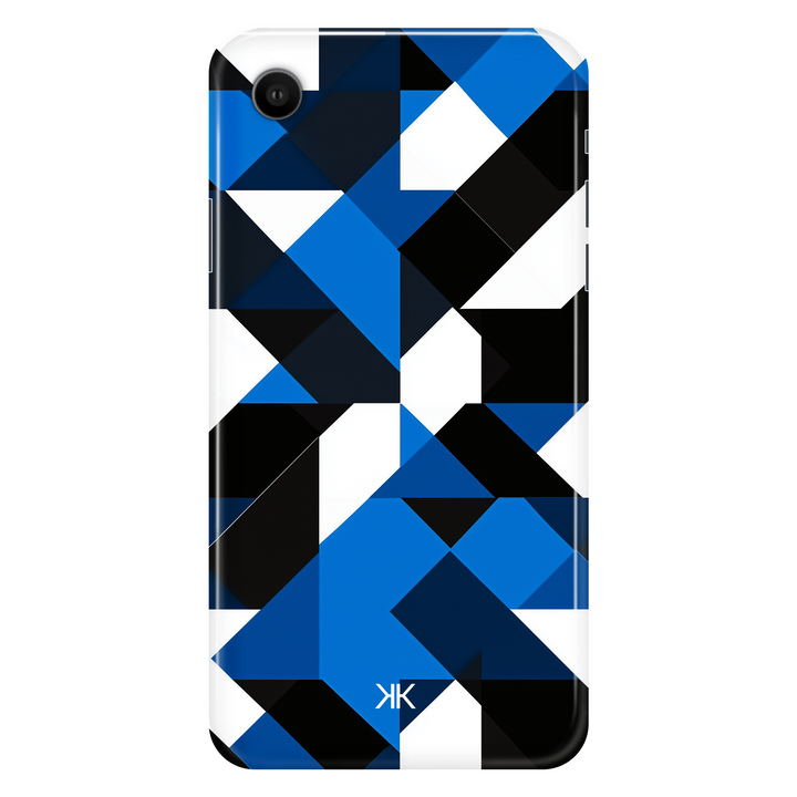 Blue Geometric phone case for iPhone XR