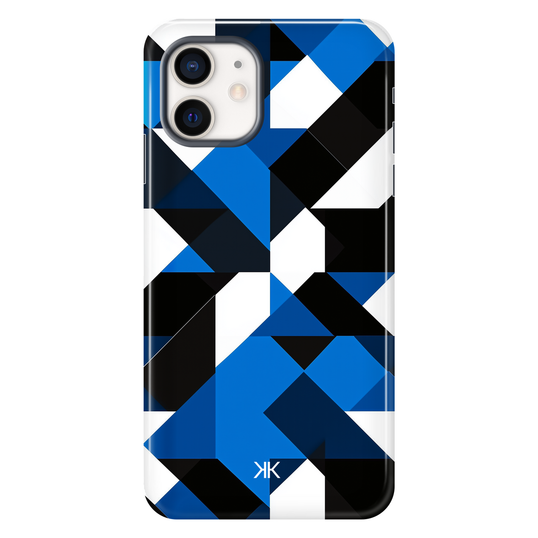 Blue Geometric Phone Case - Tough Case - iphone-12