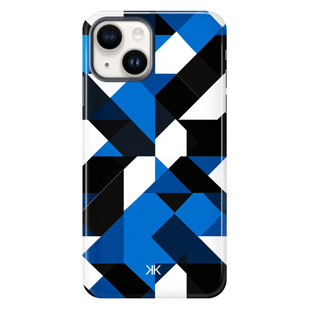 Blue Geometric Phone Case - Tough Case - iphone-14