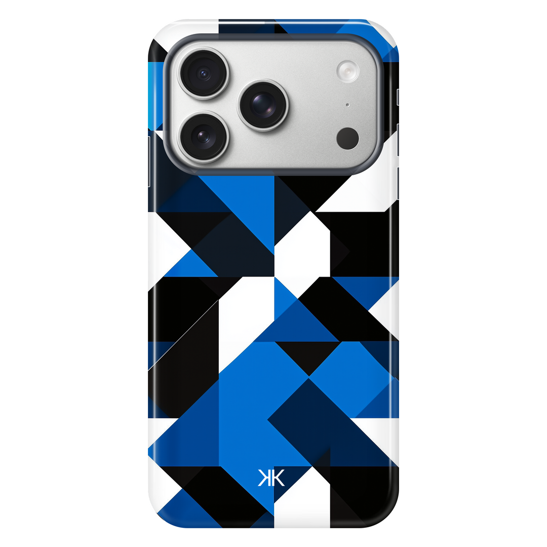 Blue Geometric Phone Case - Tough Case - iphone-17-pro