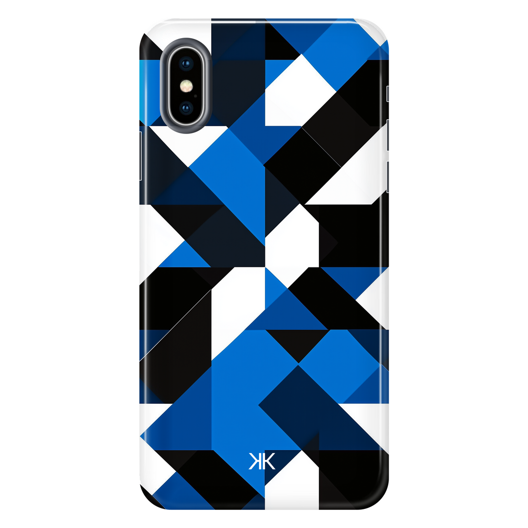 Blue Geometric Phone Case - Tough Case - iphone-x