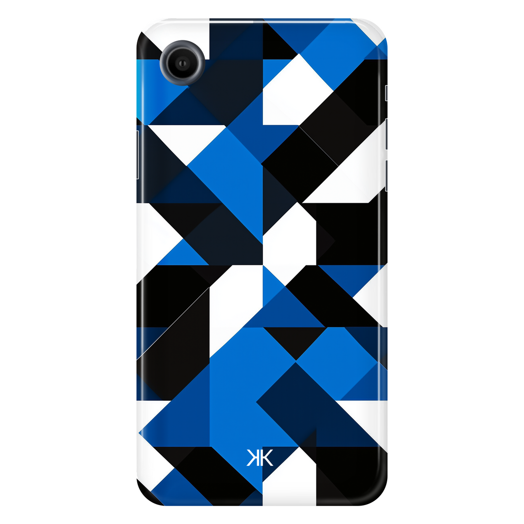 Blue Geometric Phone Case - Tough Case - iphone-xr
