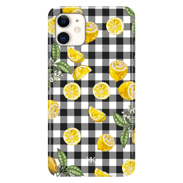 Gingham Lemons phone case for iPhone 11