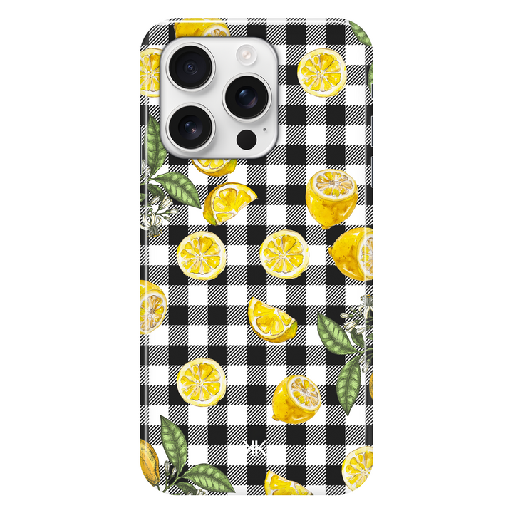 Gingham Lemons phone case for iPhone 16 Pro