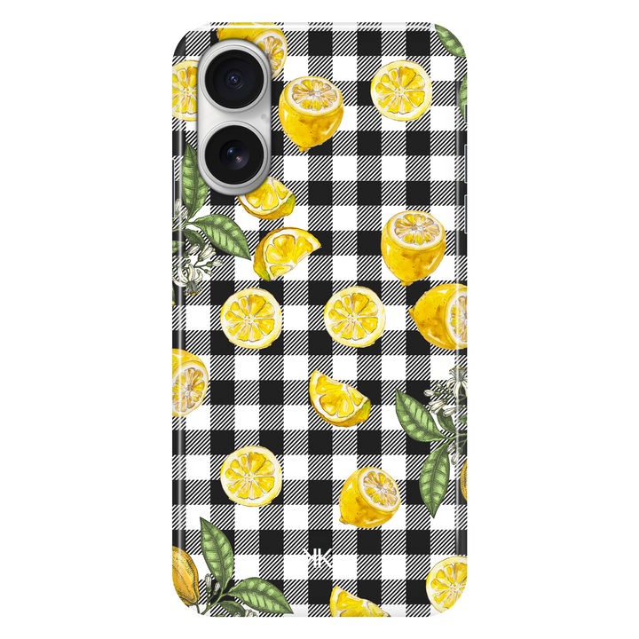Gingham Lemons phone case for iPhone 16